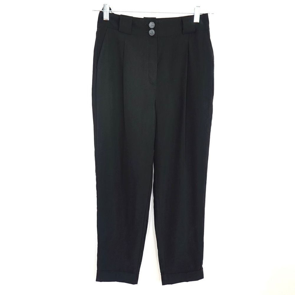 River Island Smart Straight Leg Trousers - Sz 4 - NWOT - Black